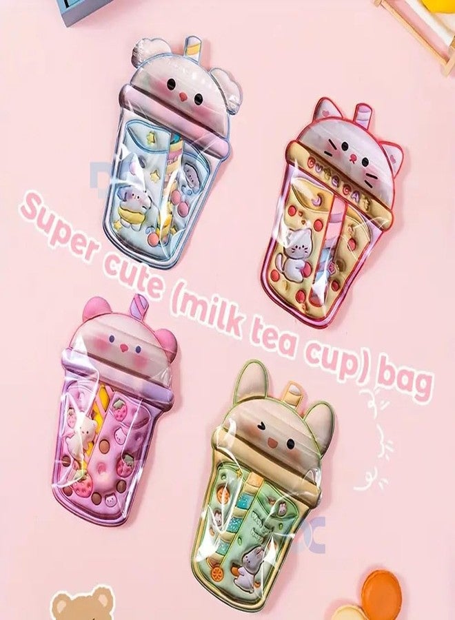 Promote 20pcs Cartoon Self-Sealing Bags - Food Storage Bags for Snacks, Candy, Hair Accessories, and Sundries with Reusable and Resealable Features for Easy Organization and Storage. (Pink) - Image 2